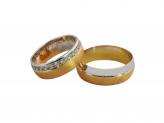 Alianças de Casamento  em Ouro Bicolor  com Pedras - Ourivesaria TONY e ANA