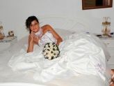 Noiva em foto no interior de casa com Foto Aguiarense - Foto Aguiarense