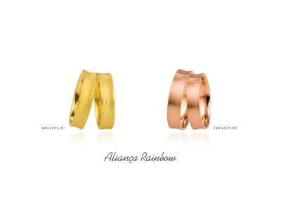 Alianças de casamento Rainbow
