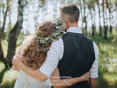 Casal de noivos na Quinta dos Plátanos