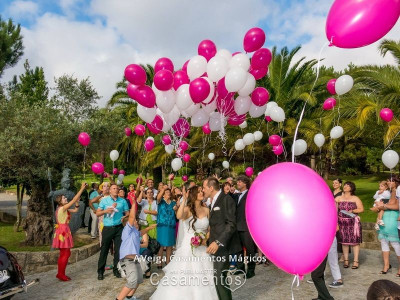 A.Veiga Casamentos Mágicos - Largada de Balões na chegada a quinta