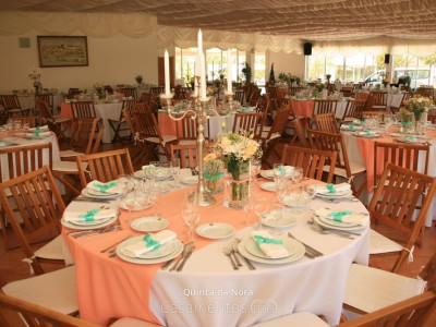 Sala de banquetes na Quinta da Nora